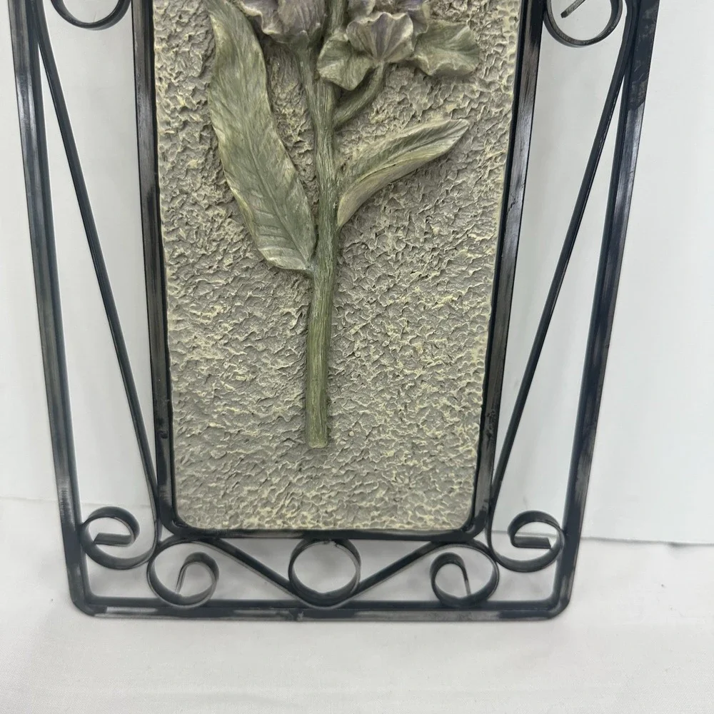 French Country Iron Scroll Floral Wall Farmhouse Botanical‎ Lavender Foxglove